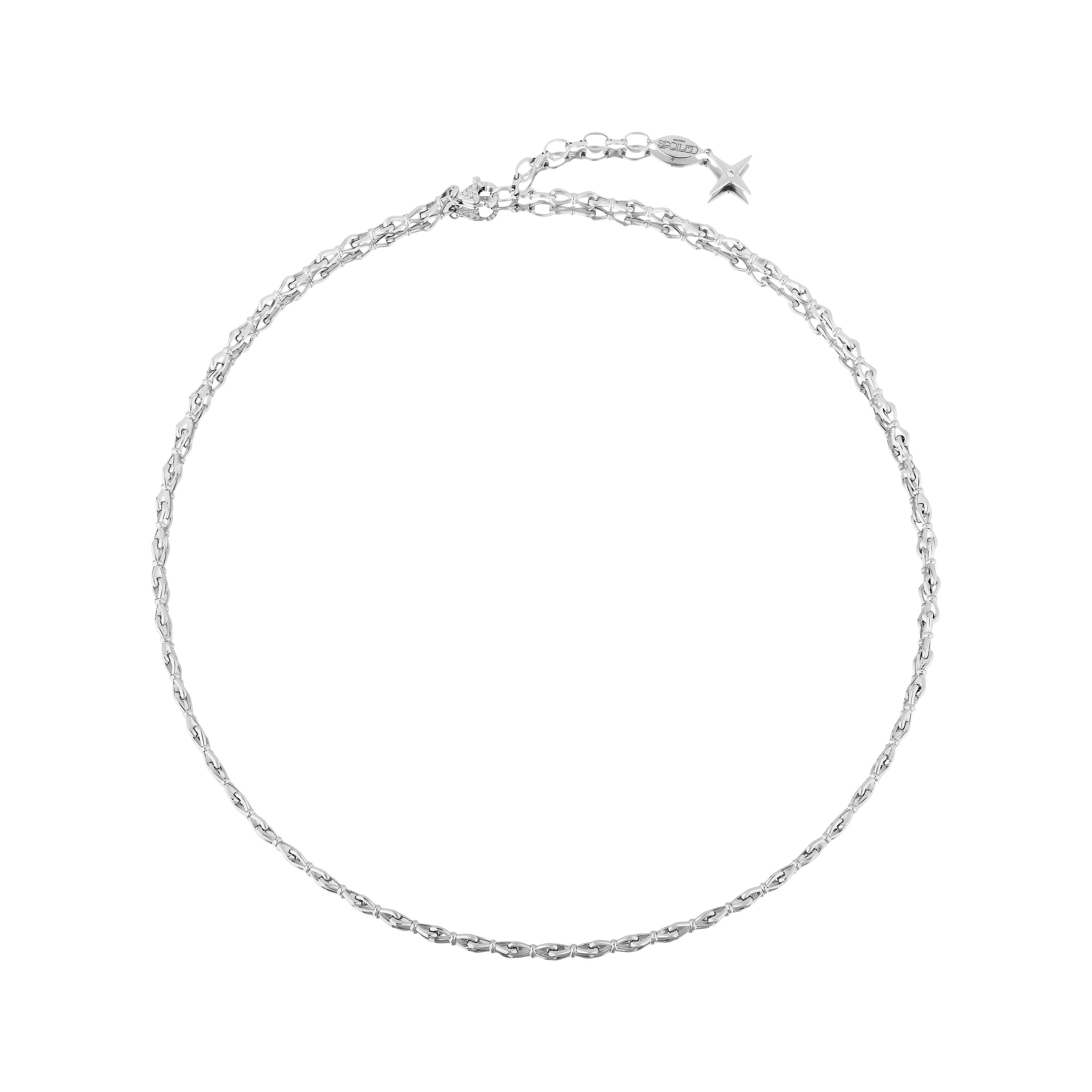 Together Forever Micro Infinity Link Necklace with Small Spoiled Diamond Clasp