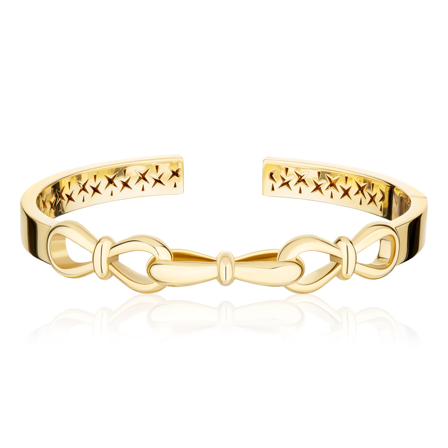 Together Forever Jumbo Infinity Cuff Yellow Gold
