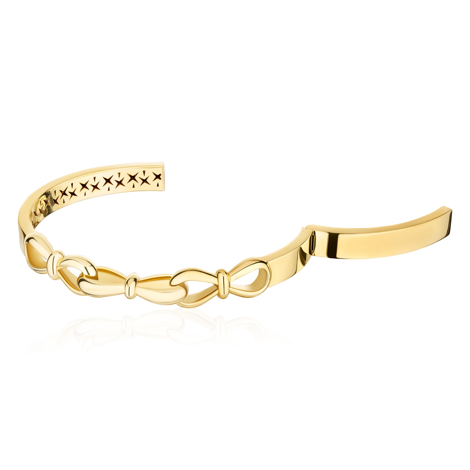 Together Forever Jumbo Infinity Cuff Yellow Gold