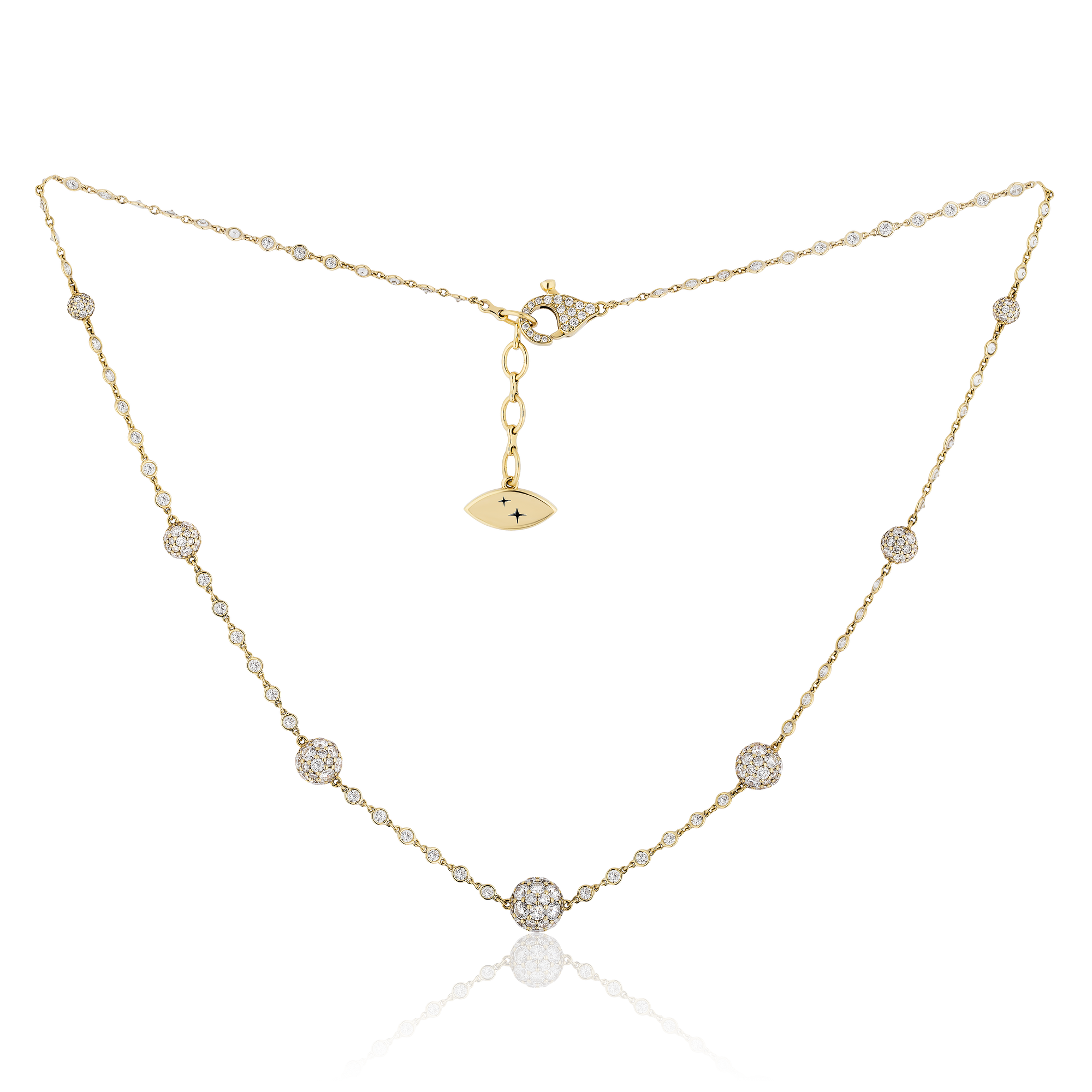 Celestial Graduating Charm Necklace with Spoiled Chain
