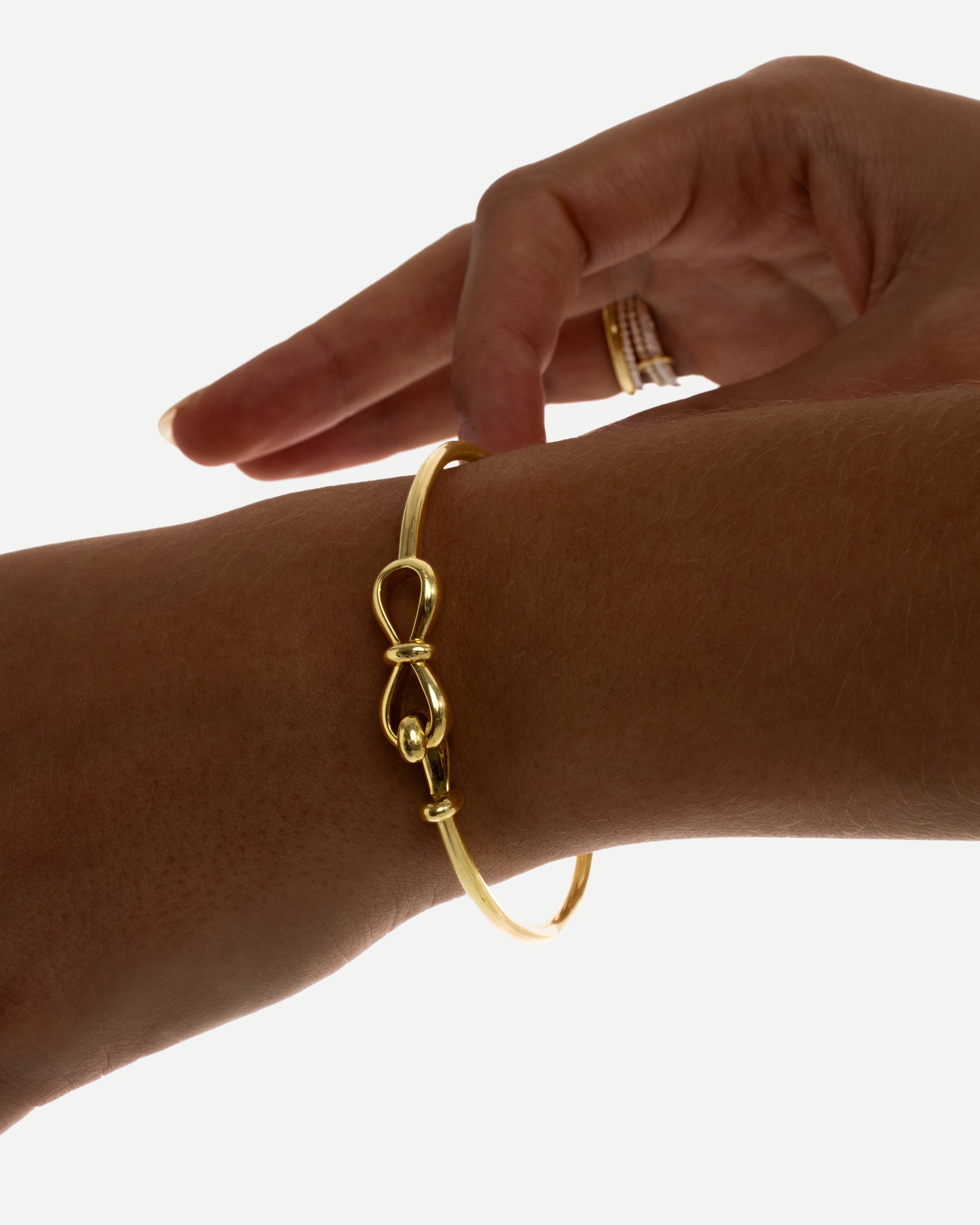 Together Forever Infinity Bangle in Yellow Gold