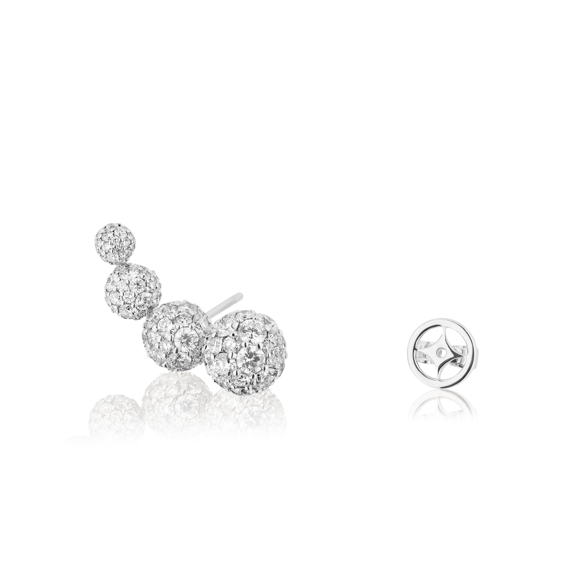 Celestial Crescent Climbers in White Gold & Natural Diamonds