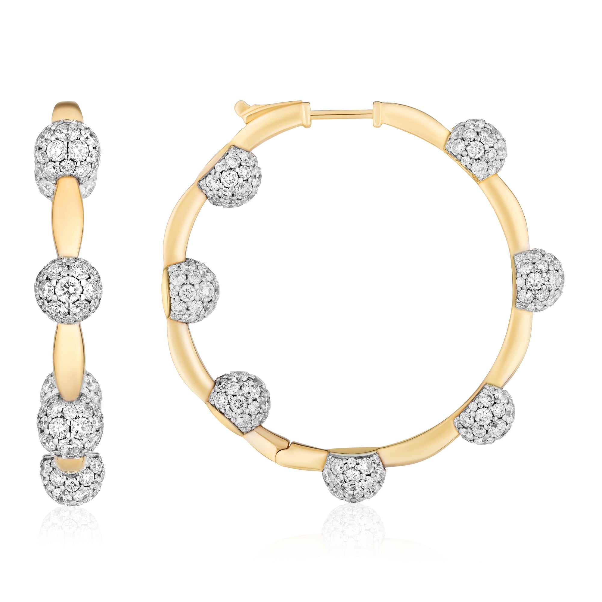 Celestial Hoop in Yellow Gold & Natural Diamonds