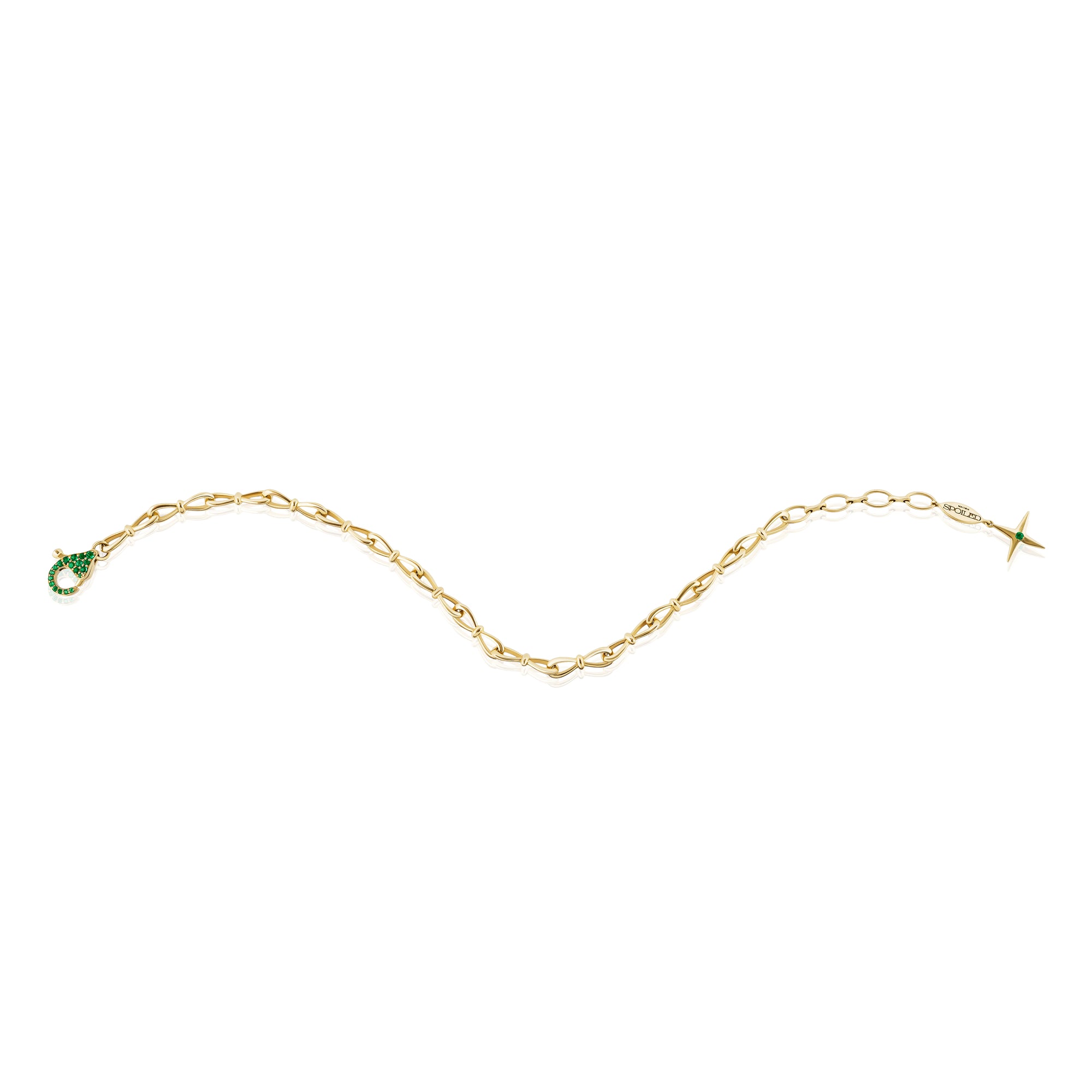 Together Forever Standard Infinity Link Bracelet Emerald Spoiled Clasp