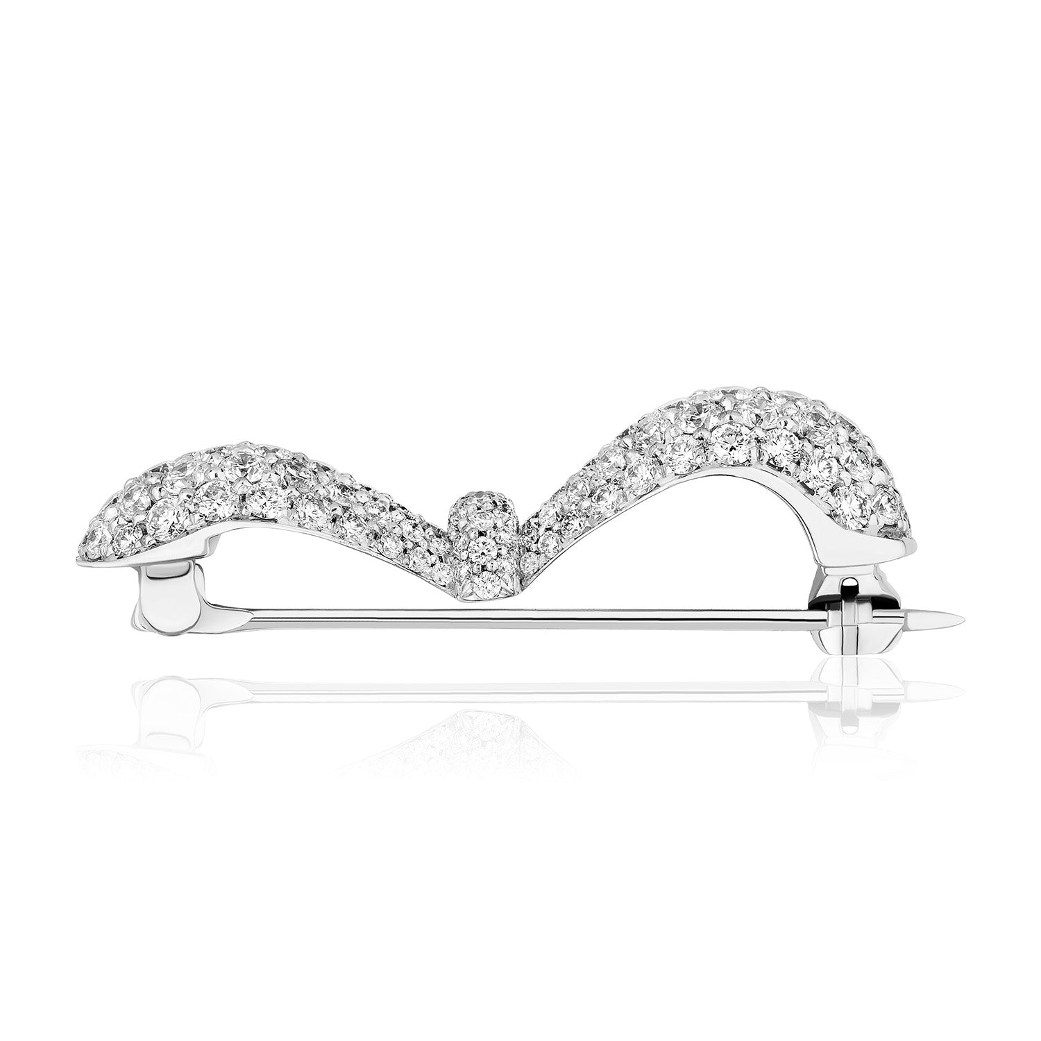 Together Forever Infinity Broach in White Gold