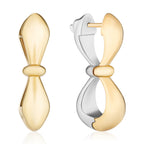 Together Forever Two-Tone Infinity Earring in Yellow Gold & White Gold