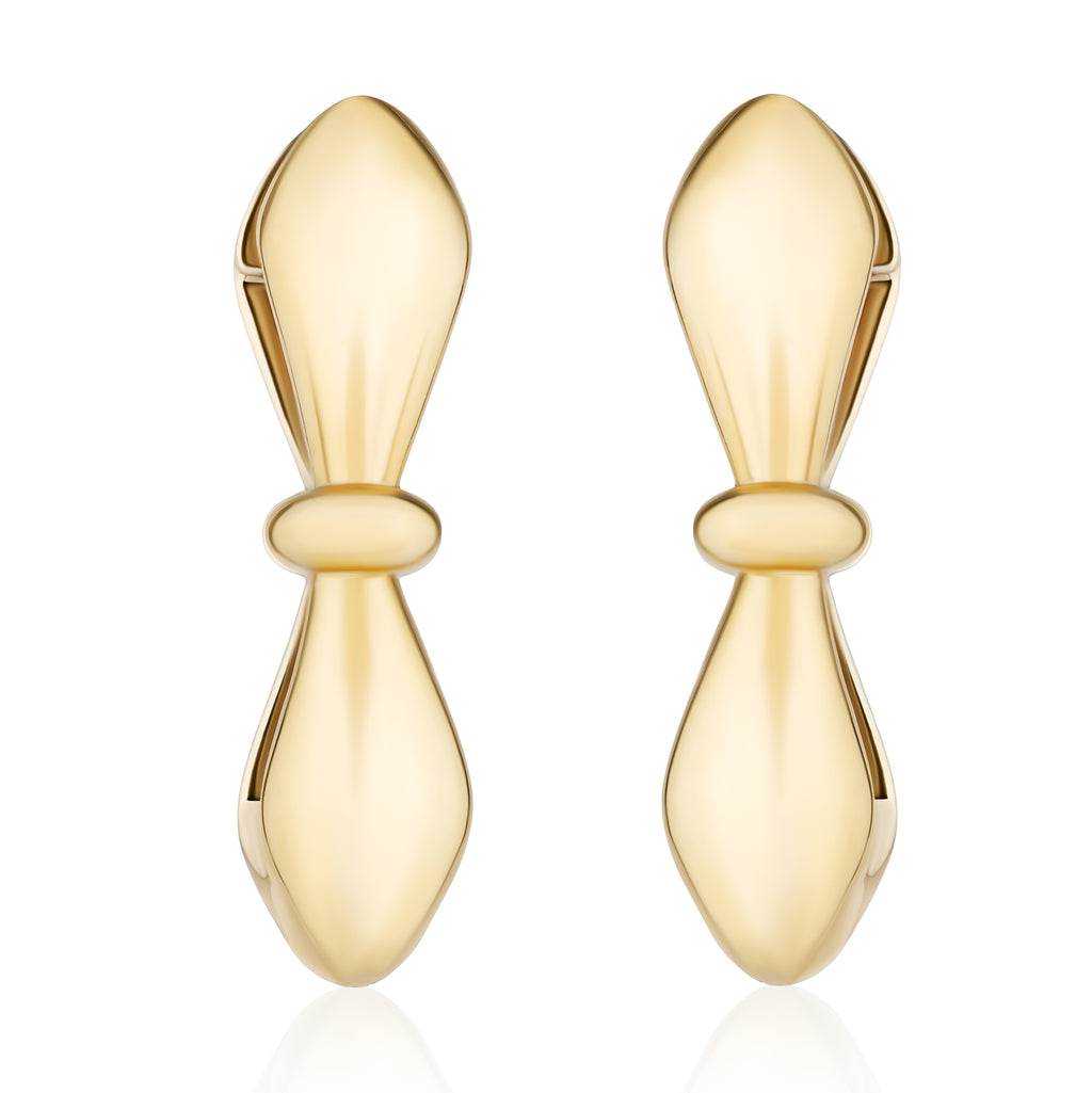 Together Forever Two-Tone Infinity Earring in Yellow Gold & White Gold