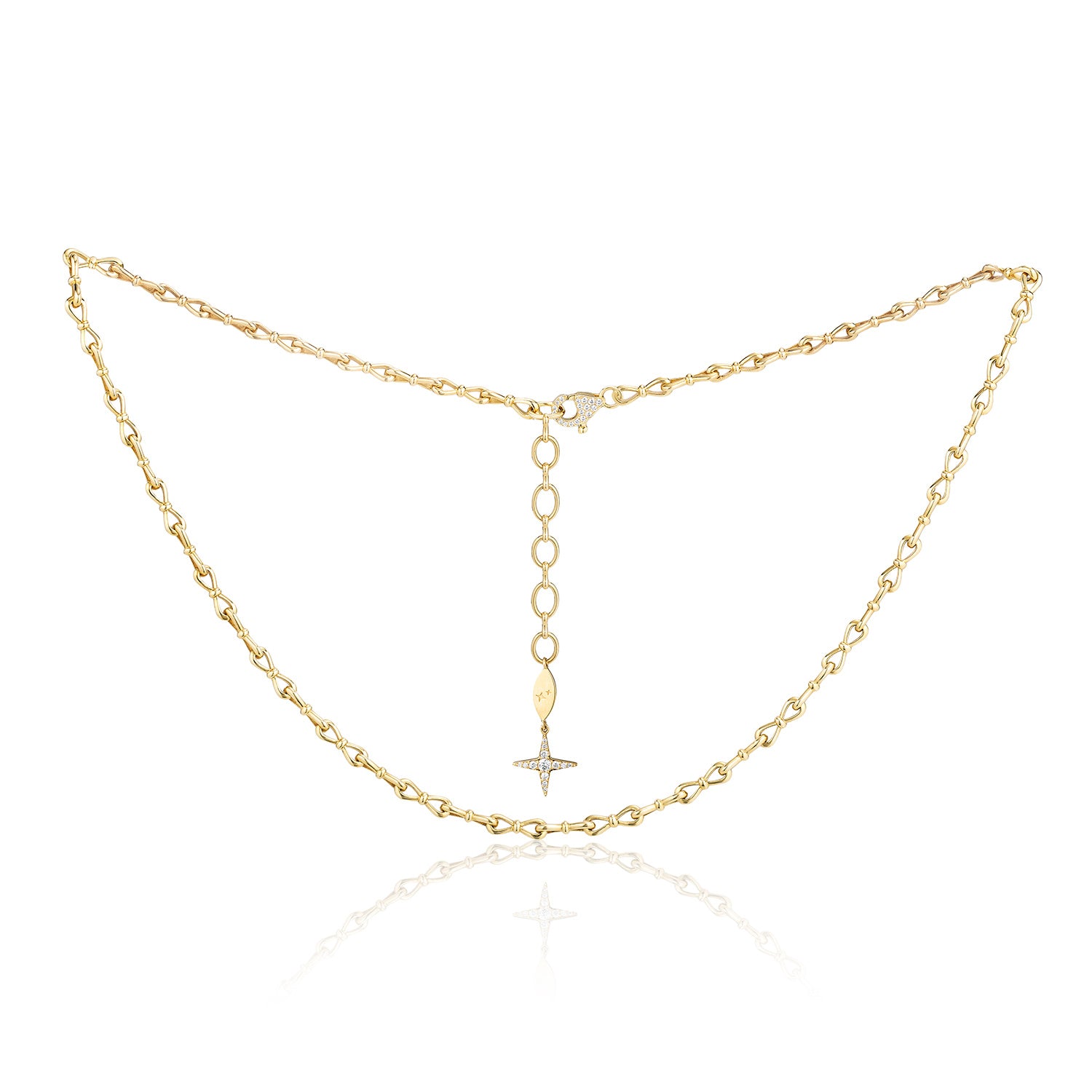 Together Forever Micro Infinity Link Choker in Yellow Gold with Spoiled Clasp