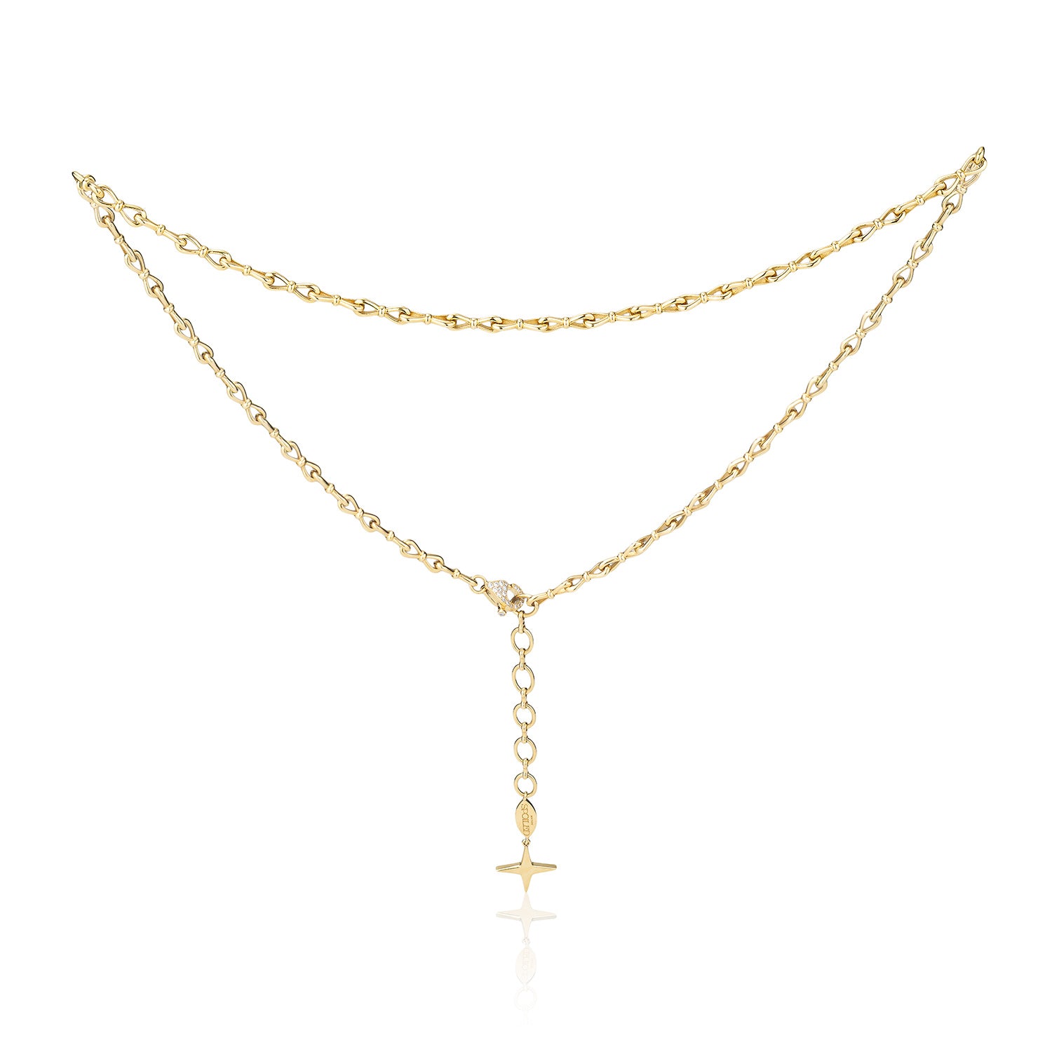 Together Forever Micro Infinity Link Choker in Yellow Gold with Spoiled Clasp