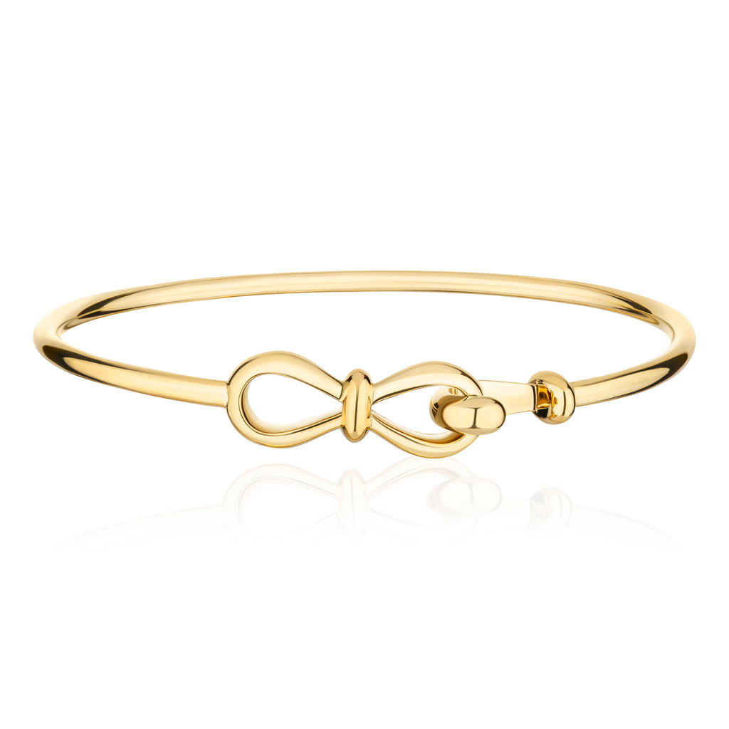 Together Forever Infinity Bangle in Yellow Gold