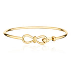 Together Forever Infinity Bangle in Yellow Gold