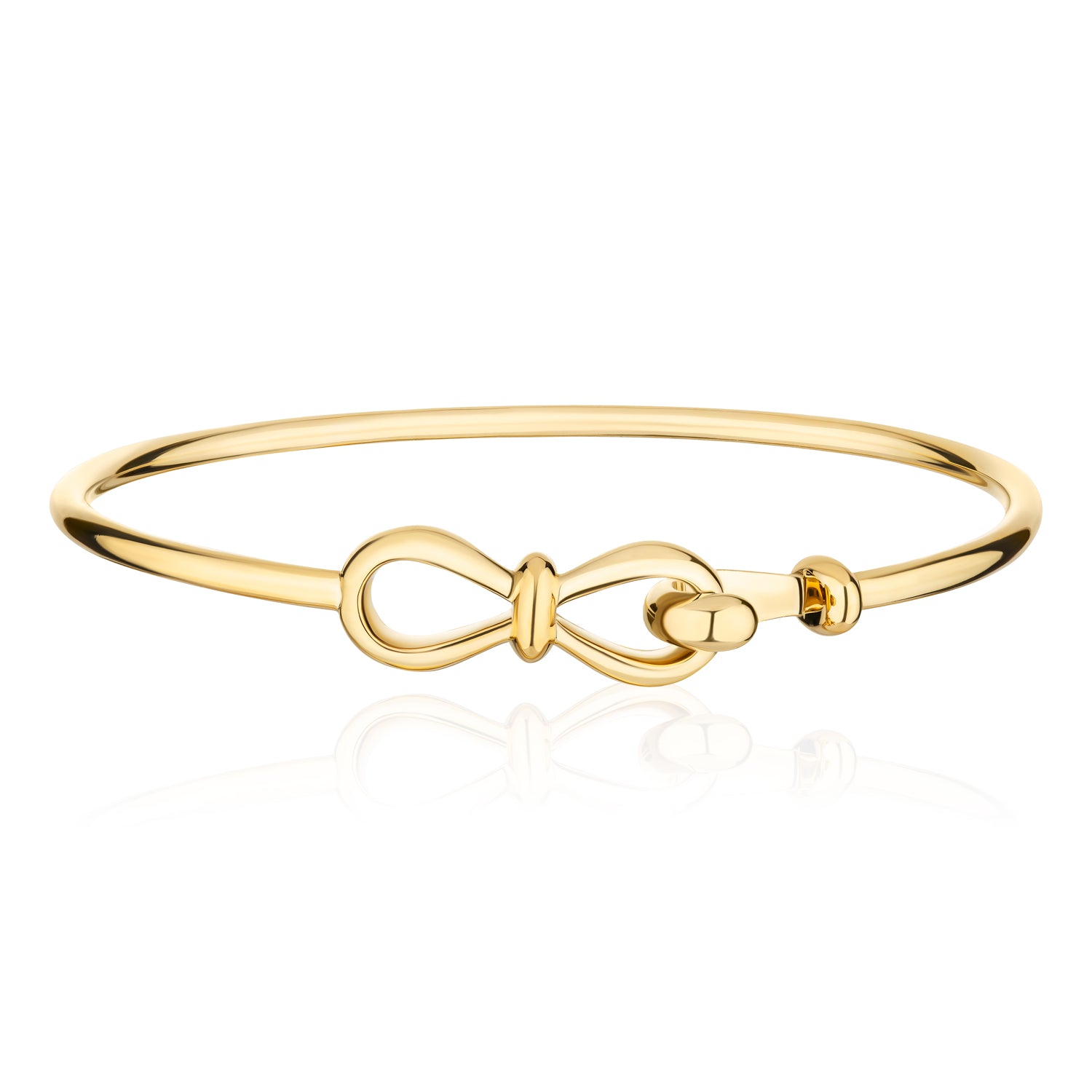 Together Forever Infinity Bangle in Yellow Gold