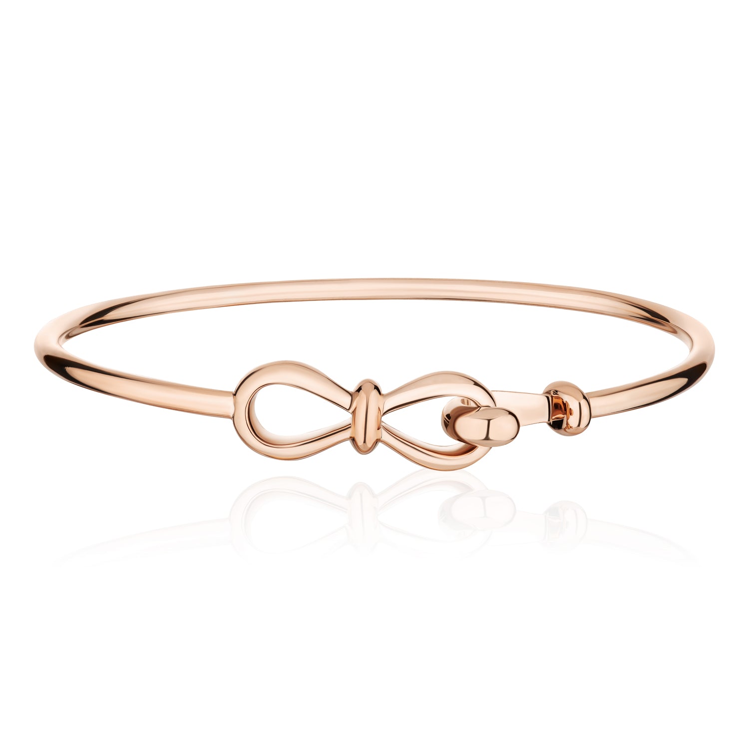 Sterling Silver & 18ct cheapest Rose Gold Plated Infinity Bangle