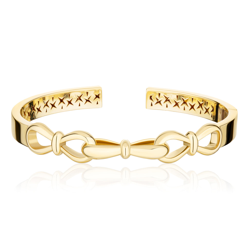 Together Forever Jumbo Infinity Cuff in Yellow Gold