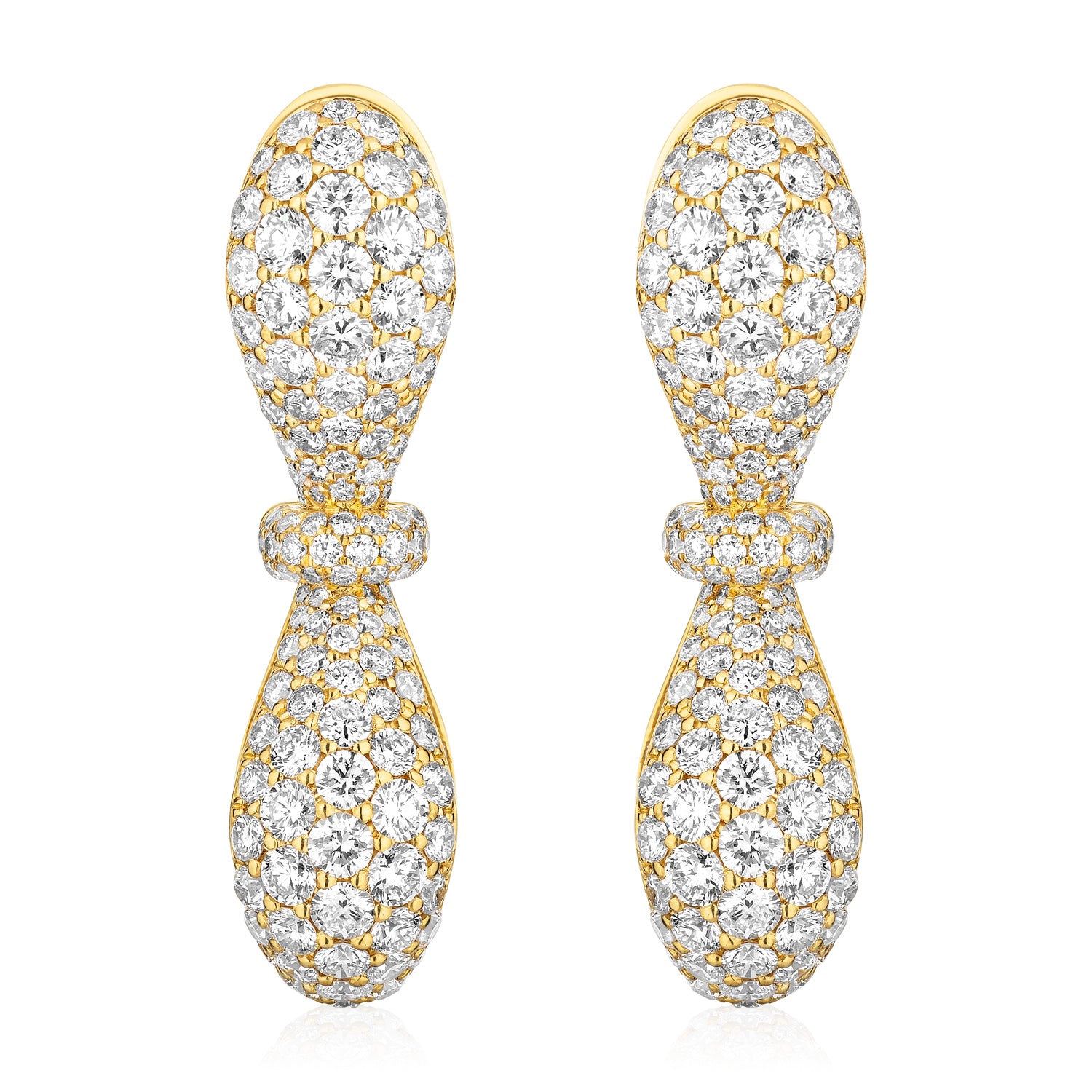 Together Forever Jumbo Infinity Earring Full Set in Yellow Gold & Natural Diamonds
