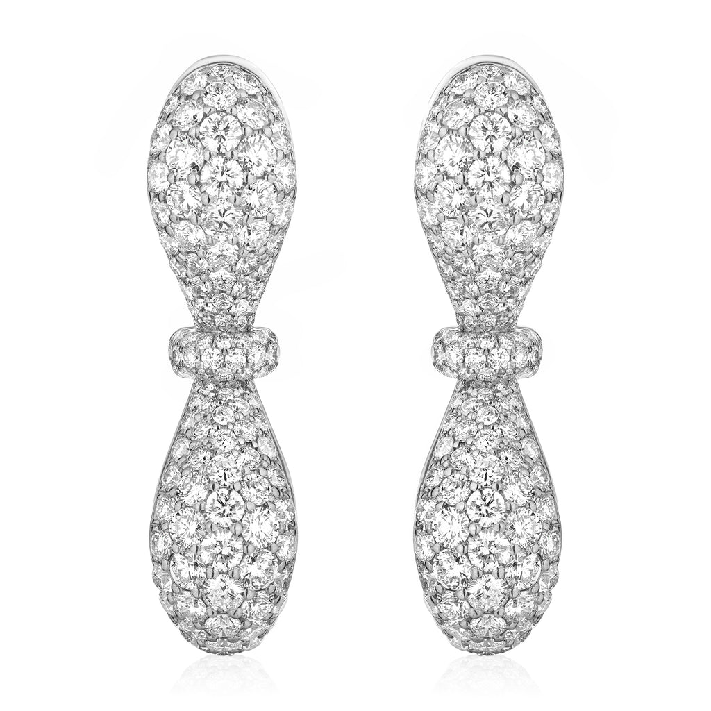 Together Forever Jumbo Infinity Earring Full Set in White Gold & Natural Diamonds