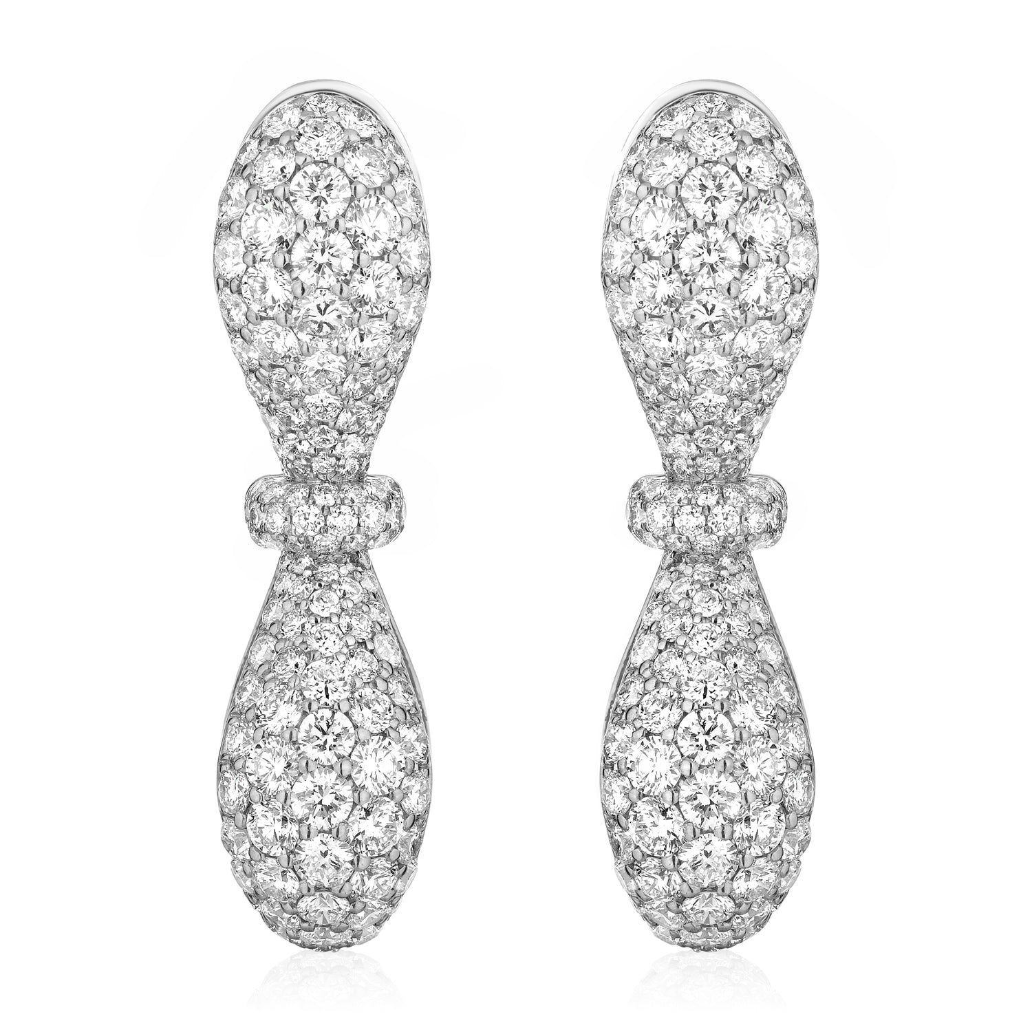 Together Forever Jumbo Infinity Earring Full Set in White Gold & Natural Diamonds