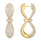 Together Forever Jumbo Infinity Earring Full Set in Yellow Gold & Natural Diamonds