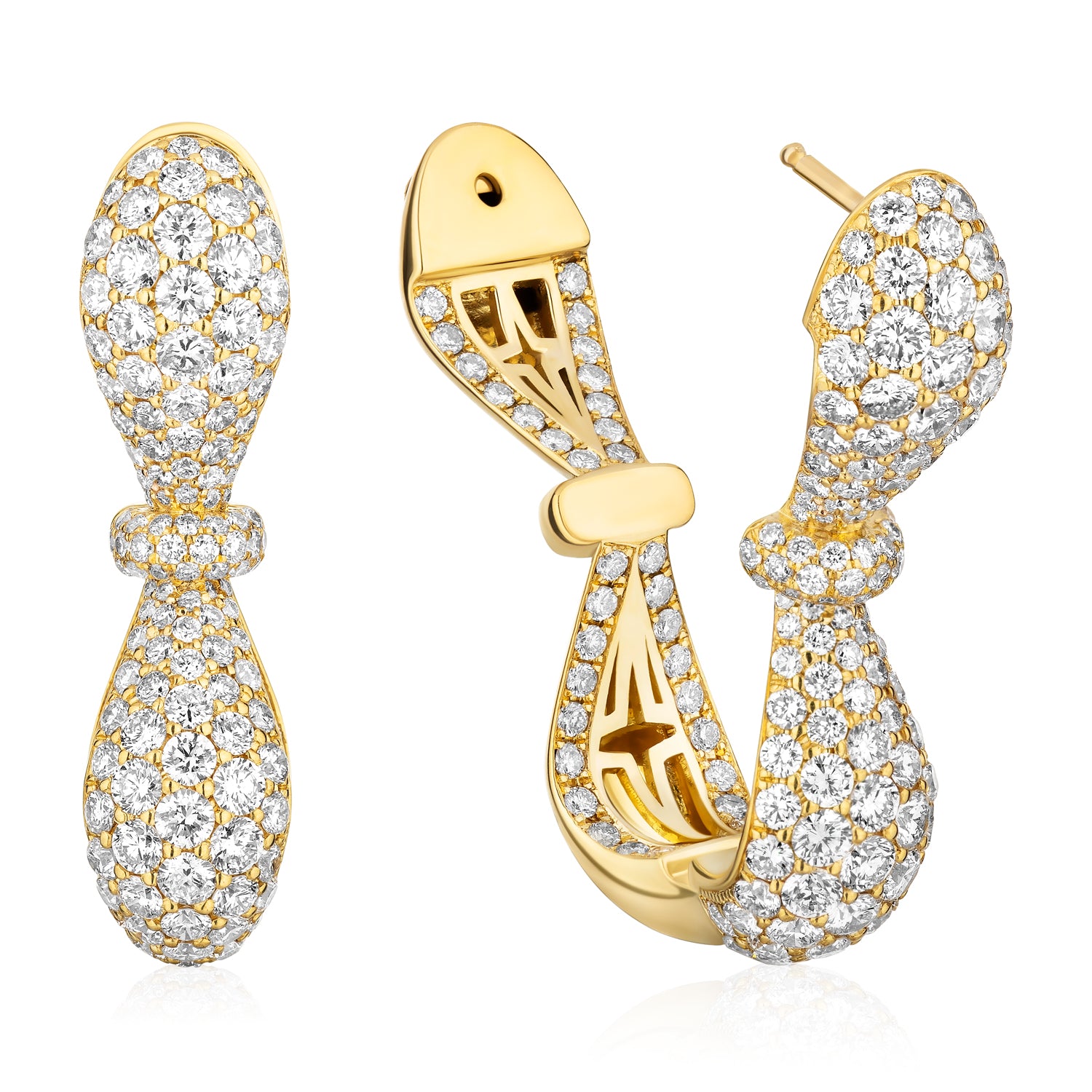 奇跡の新品未開封　sunsetclimax Kermit gold beige 14kt Yellow Gold Pyramid Heart Earrings | Costco