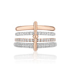 Together Forever Mini Infinity Link Ring in Rose Gold & Natural Diamonds