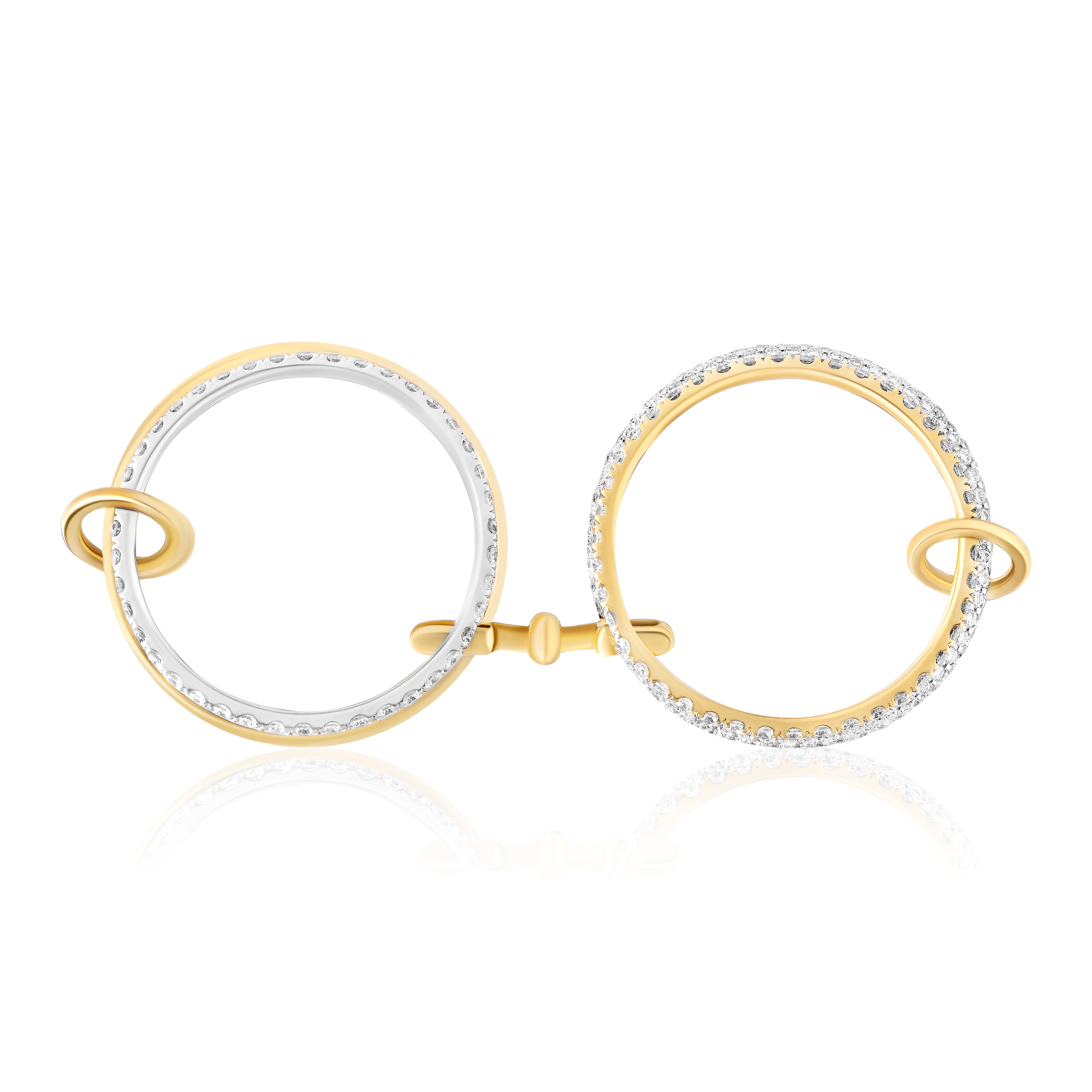 Together Forever Mini Infinity Link Ring in Yellow Gold & Natural Diamonds