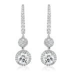 Spoiled Staples Round Celestial Drop Earrings with Natural Diamonds and Rubies (Semi Mount)