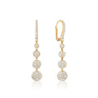 Celestial Drop Earrings in Yellow Gold & Natural Diamonds