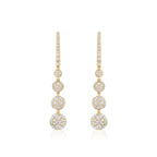 Celestial Drop Earrings in Yellow Gold & Natural Diamonds