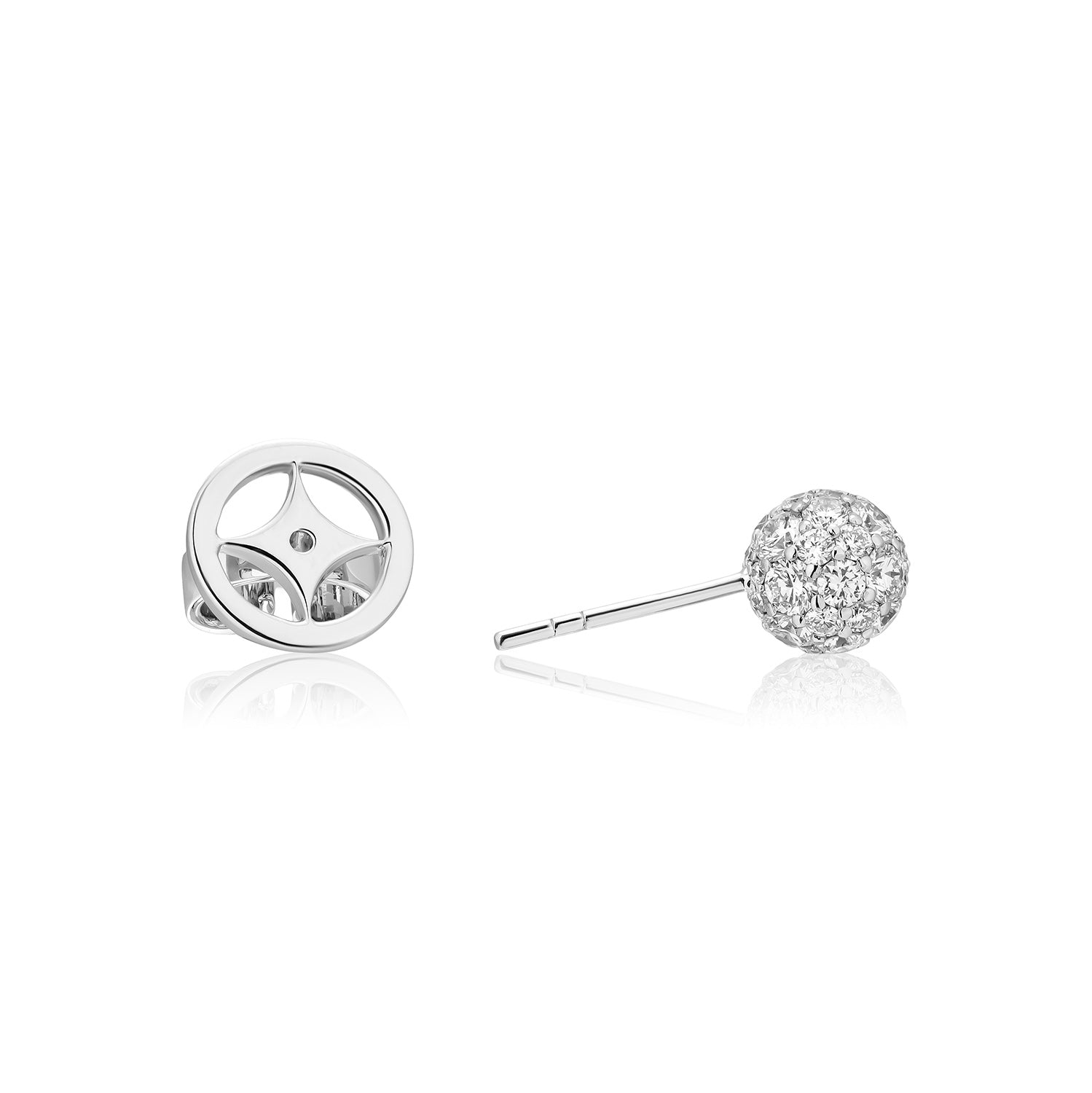 Celestial Medium Studs in White Gold & Natural Diamonds