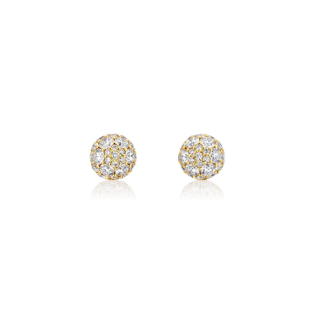 Celestial Small Studs in Yellow Gold & Natural Diamonds