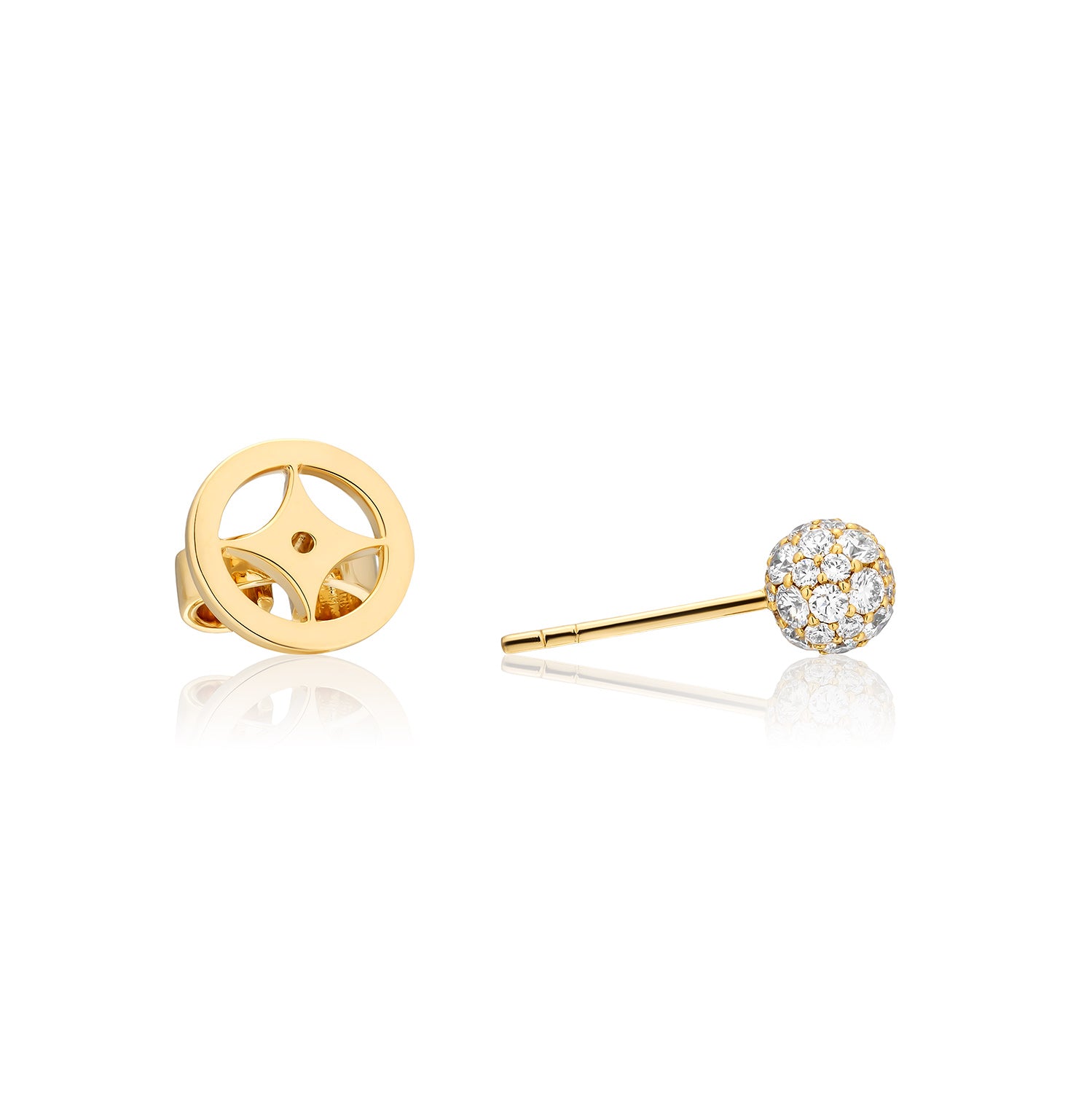 Celestial Small Studs in Yellow Gold & Natural Diamonds