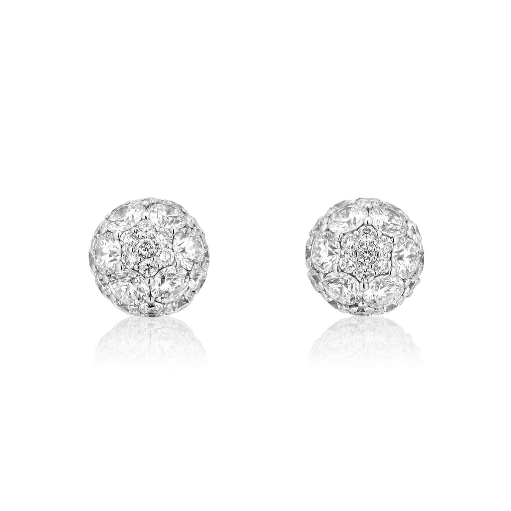 Celestial Large Studs in White Gold & Natural Diamonds