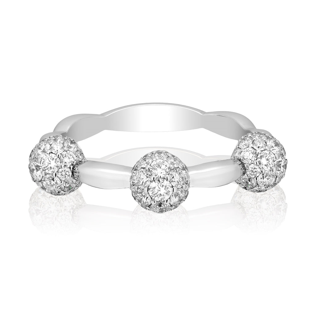 Celestial Half Set Ring in White Gold with White Diamonds