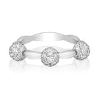 Celestial Half Set Ring in White Gold with White Diamonds