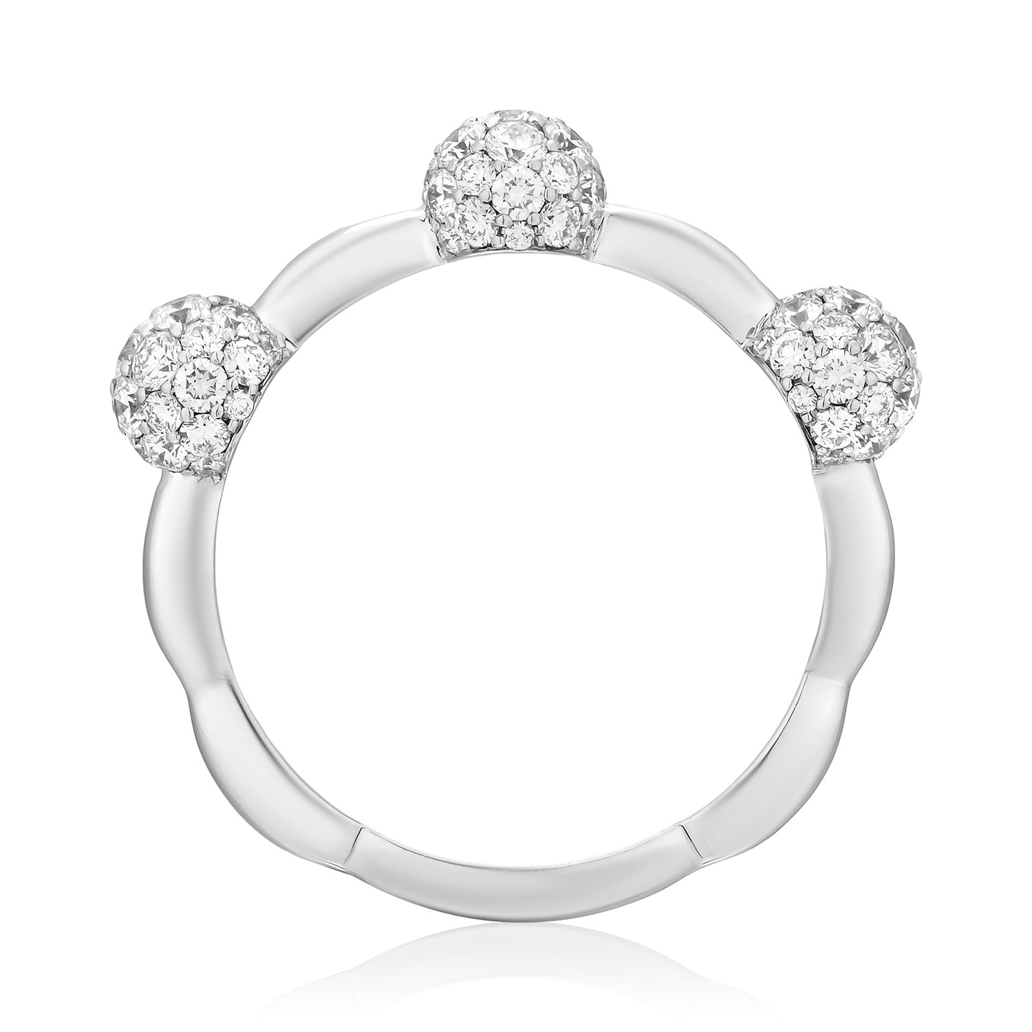 Celestial Half Set Ring in White Gold with White Diamonds