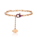 Together Forever Standard Infinity Link Bracelet in Rose Gold & Rubies
