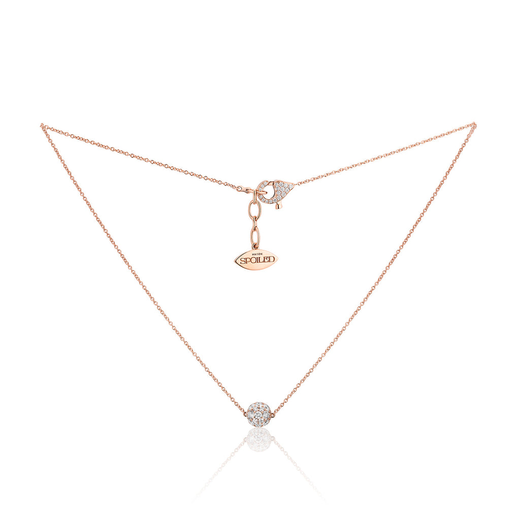 Celestial Single Charm Pendant in Rose Gold with Standard Chain