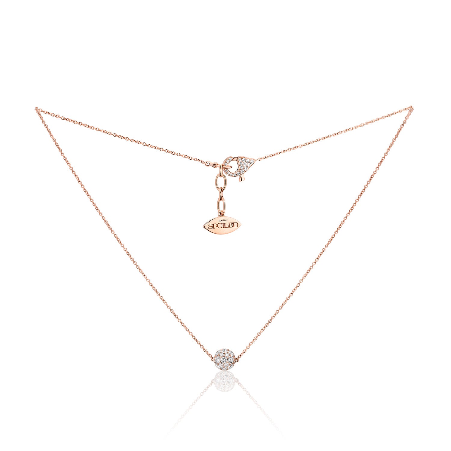 Celestial Single Charm Pendant in Rose Gold with Standard Chain