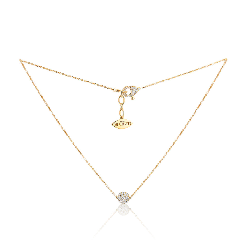 Celestial Single Charm Pendant in Yellow Gold with Standard Chain