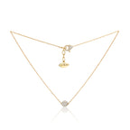 Celestial Single Charm Pendant in Yellow Gold with Standard Chain