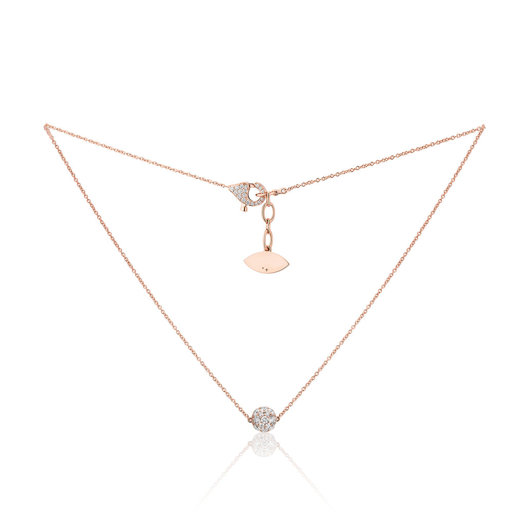 Celestial Single Charm Pendant in Rose Gold with Standard Chain