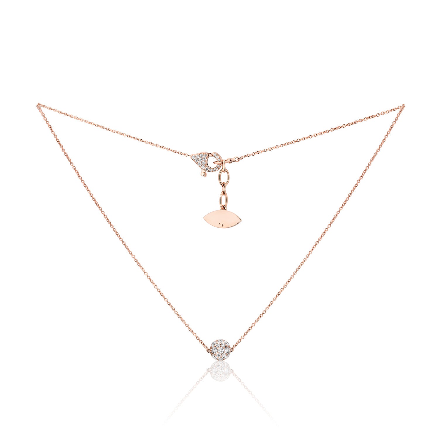 Celestial Single Charm Pendant in Rose Gold with Standard Chain