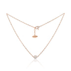 Celestial Lunar Charm Pendant in Rose Gold with Spoiled Chain