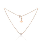 Celestial Lunar Charm Pendant in Rose Gold with Spoiled Chain