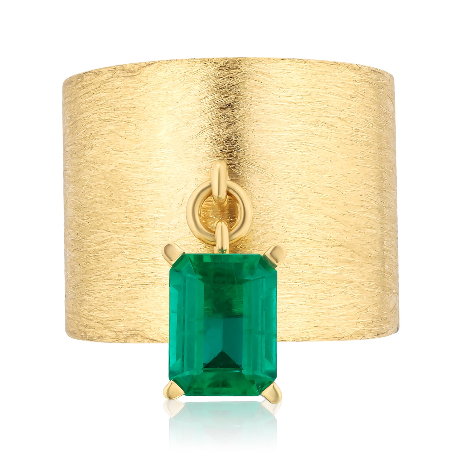 Charmed by Spoiled Ring in Smooth Yellow Gold with Emerald