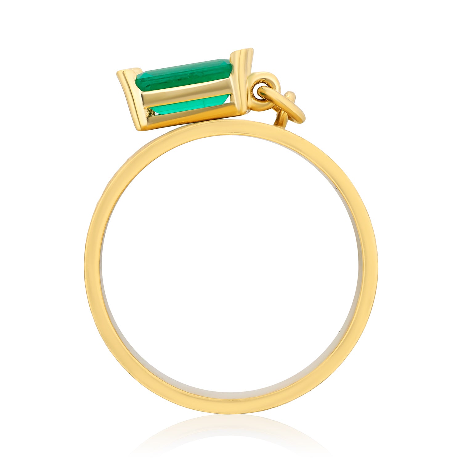 Charmed by Spoiled Ring in Smooth Yellow Gold with Emerald