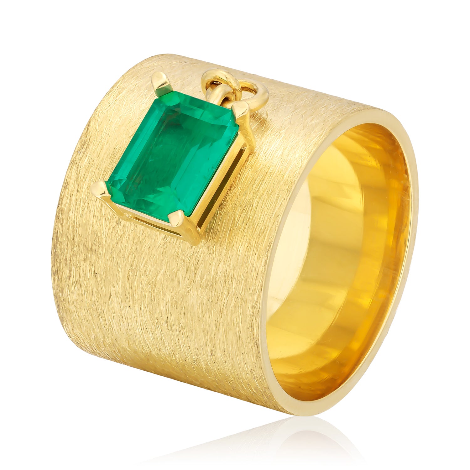 Charmed by Spoiled Ring in Smooth Yellow Gold with Emerald