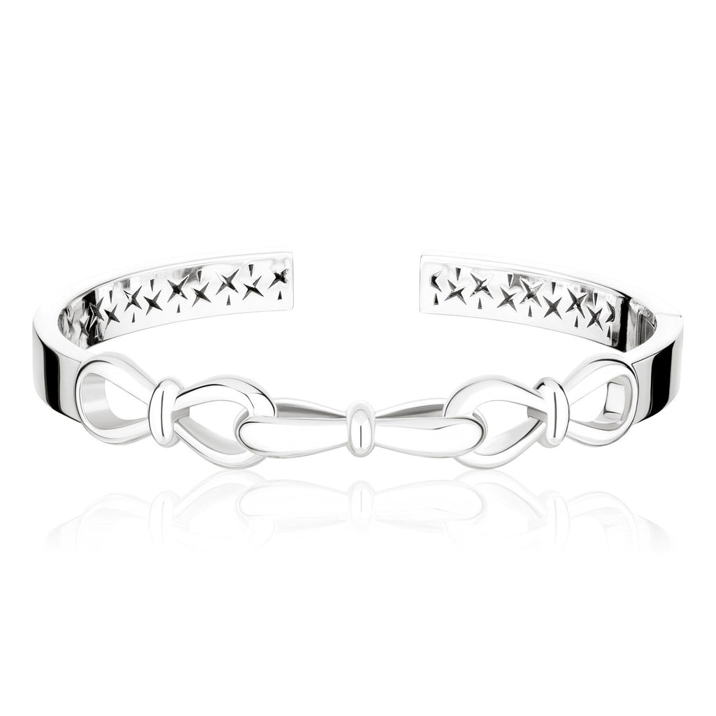 Together Forever Jumbo Infinity Cuff in White Gold