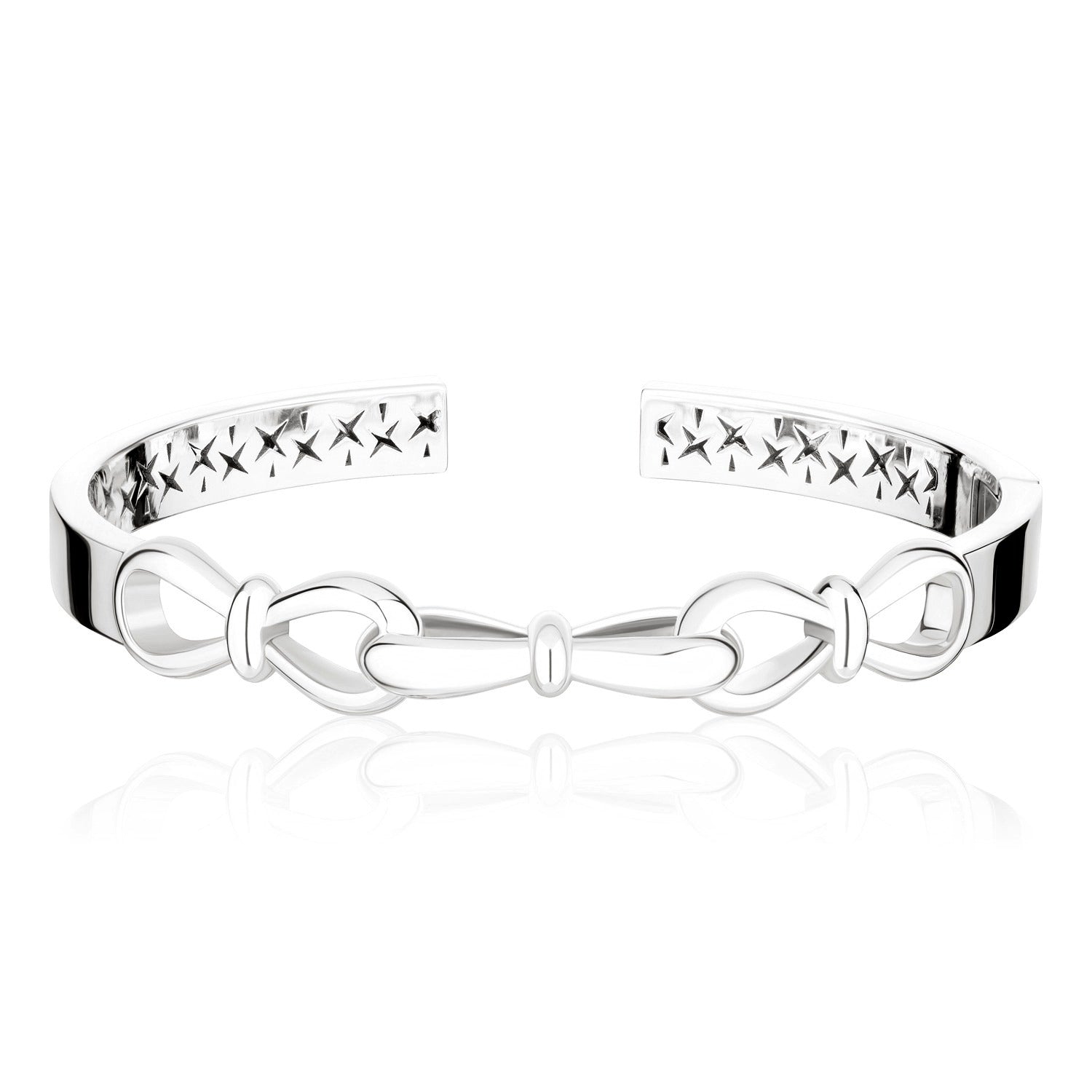 Together Forever Jumbo Infinity Cuff in White Gold