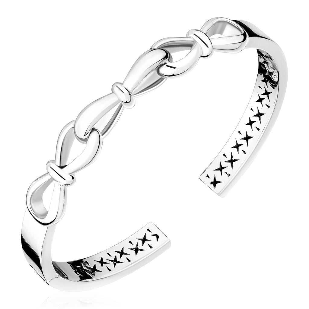 Together Forever Jumbo Infinity Cuff in White Gold